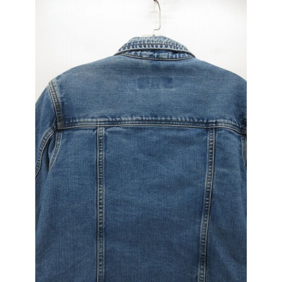 VINTAGE Eddie Bauer Jacket Small Trucker Motorcycle Denim Button Up - Picture 8 of 10